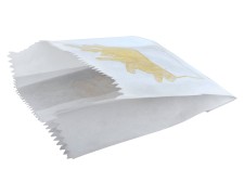 Pommes-Frites Beutel bedruckt, 100x50x110mm, mit Seitenfalten, 300 Stk.