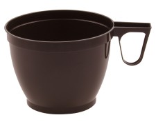 Einweg-Kaffeetasse Henkeltasse 180 ml mit geschlossenem Griff, PS braun, 60 Stk.