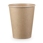 Kaffeebecher Coffee To Go  Pappbecher 100% plastikfrei unbedruckt braun 300ml , 50 Stk.