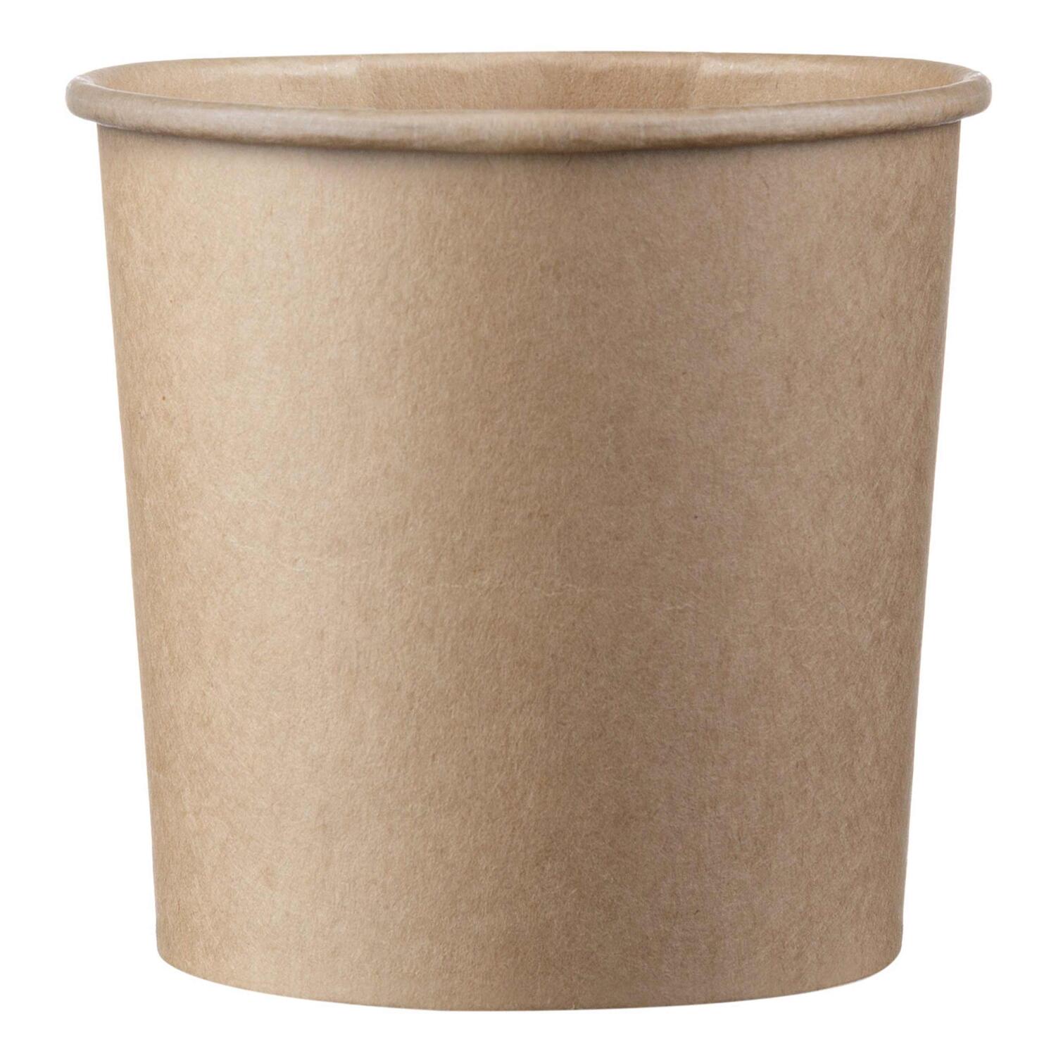 Eisbecher aus Kraftpapier FSC rund 350 ml braun  90 mm, 50 Stk.