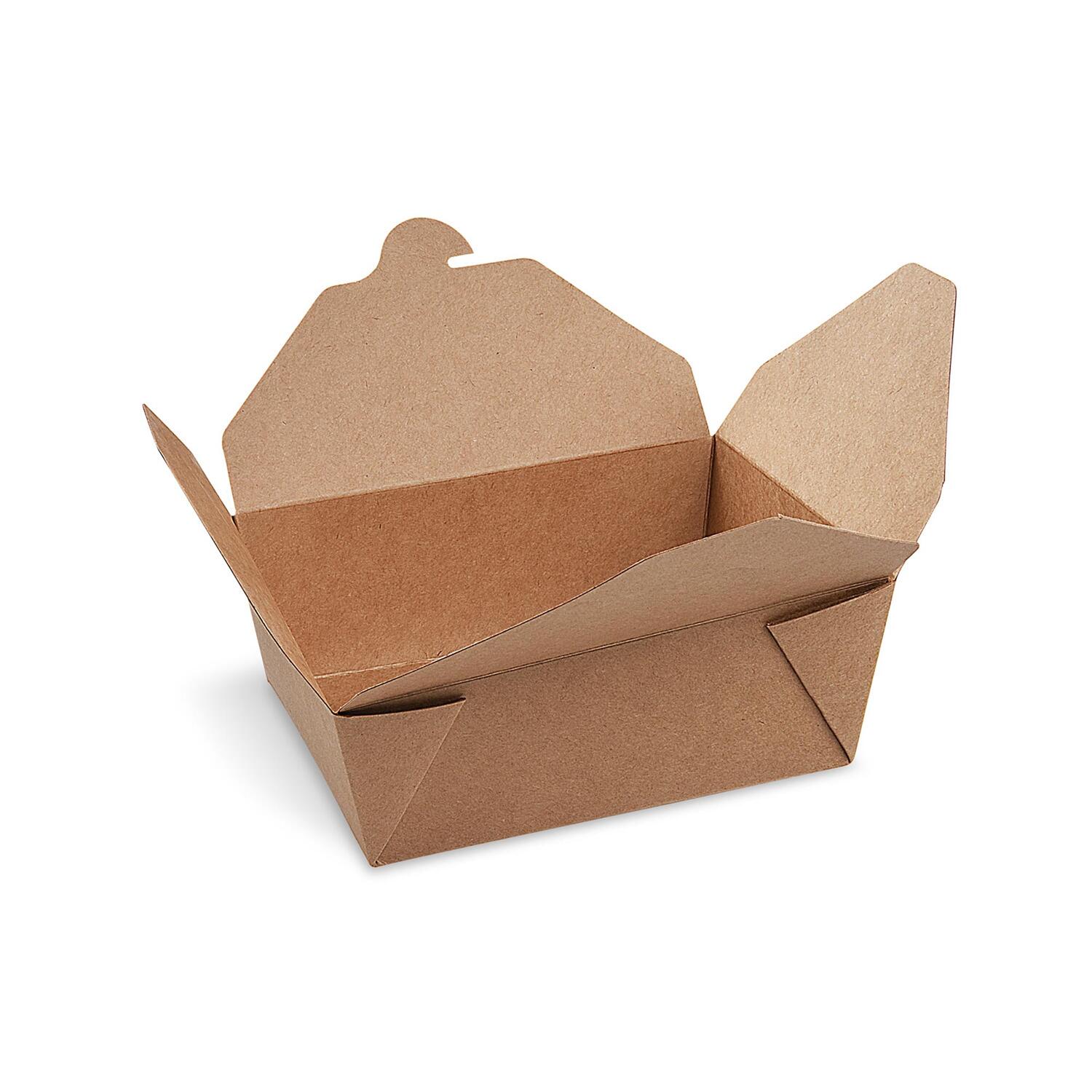 BIONATURE Food Boxen To GO S 700ml kraft PE 110x89x64mm fettdicht, 50 Stk.