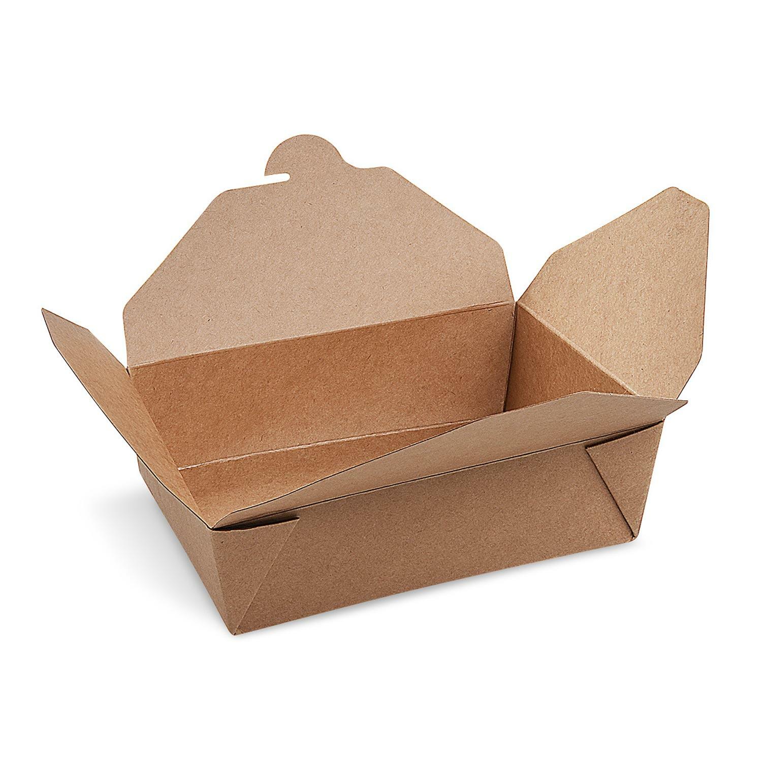 BIONATURE Food Boxen To GO M 1000ml kraft PE 151x120x50mm fettdicht, 50 Stk.