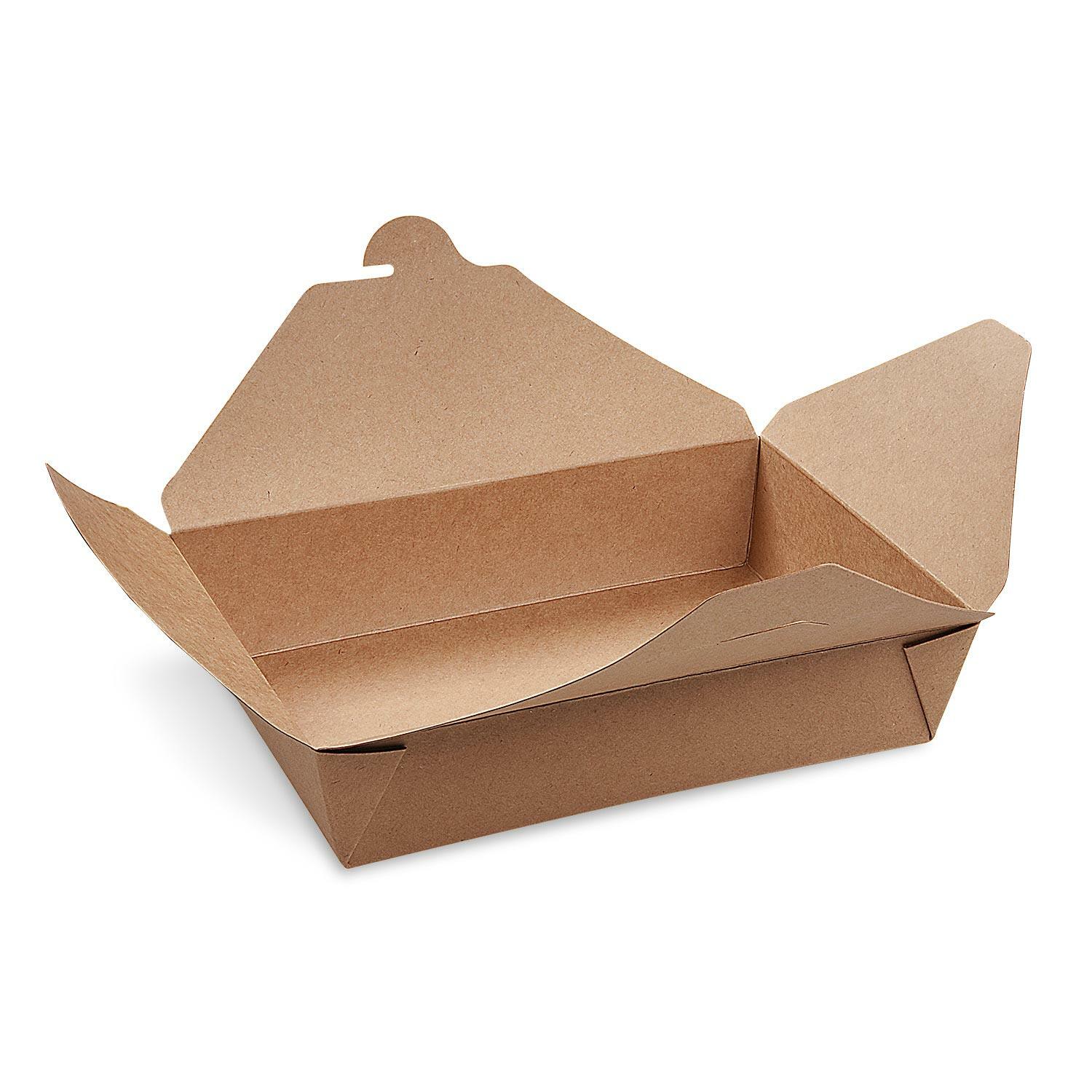 BIONATURE Food Boxen To GO L 1500ml kraft PE 195x140x50mm fettdicht, 50 Stk.